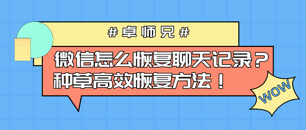 微信怎么恢復(fù)聊天記錄？種草高效恢復(fù)方法！